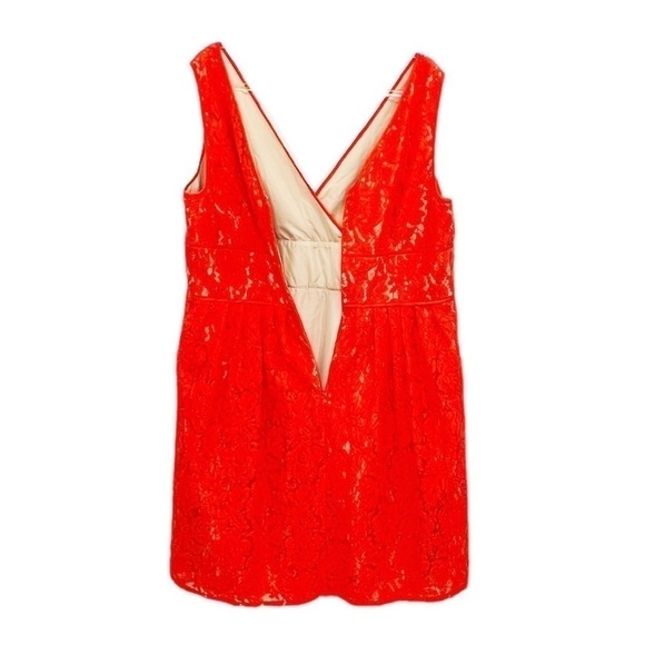 Adrianna Papell Dress Women's Size 20 Orange Lace V-Neck Sleeveless Formal New - Picture 5 of 10